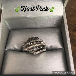 ✨Host Pick✨♦️Sterling Chocolate White Diamond Ring
